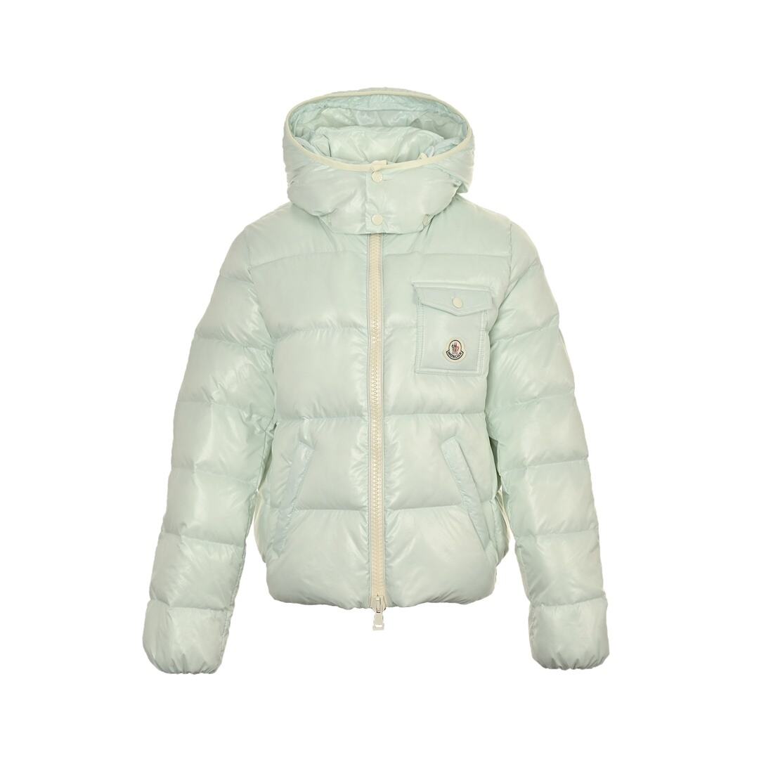 Moncler Women's Andro Detachable Hooded Short Shiny Down Jacket