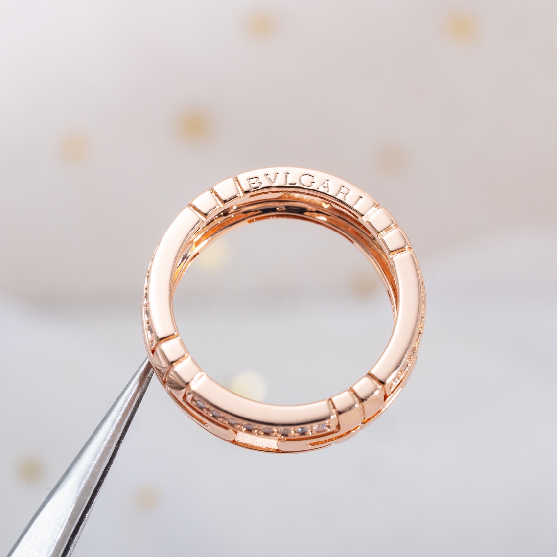 Bulgari Hollow Diamond Ring