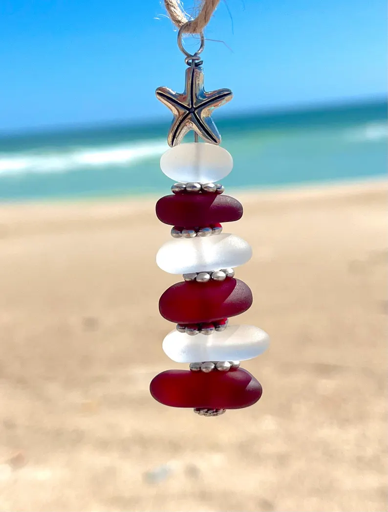 Sea Glass Tree Ornament