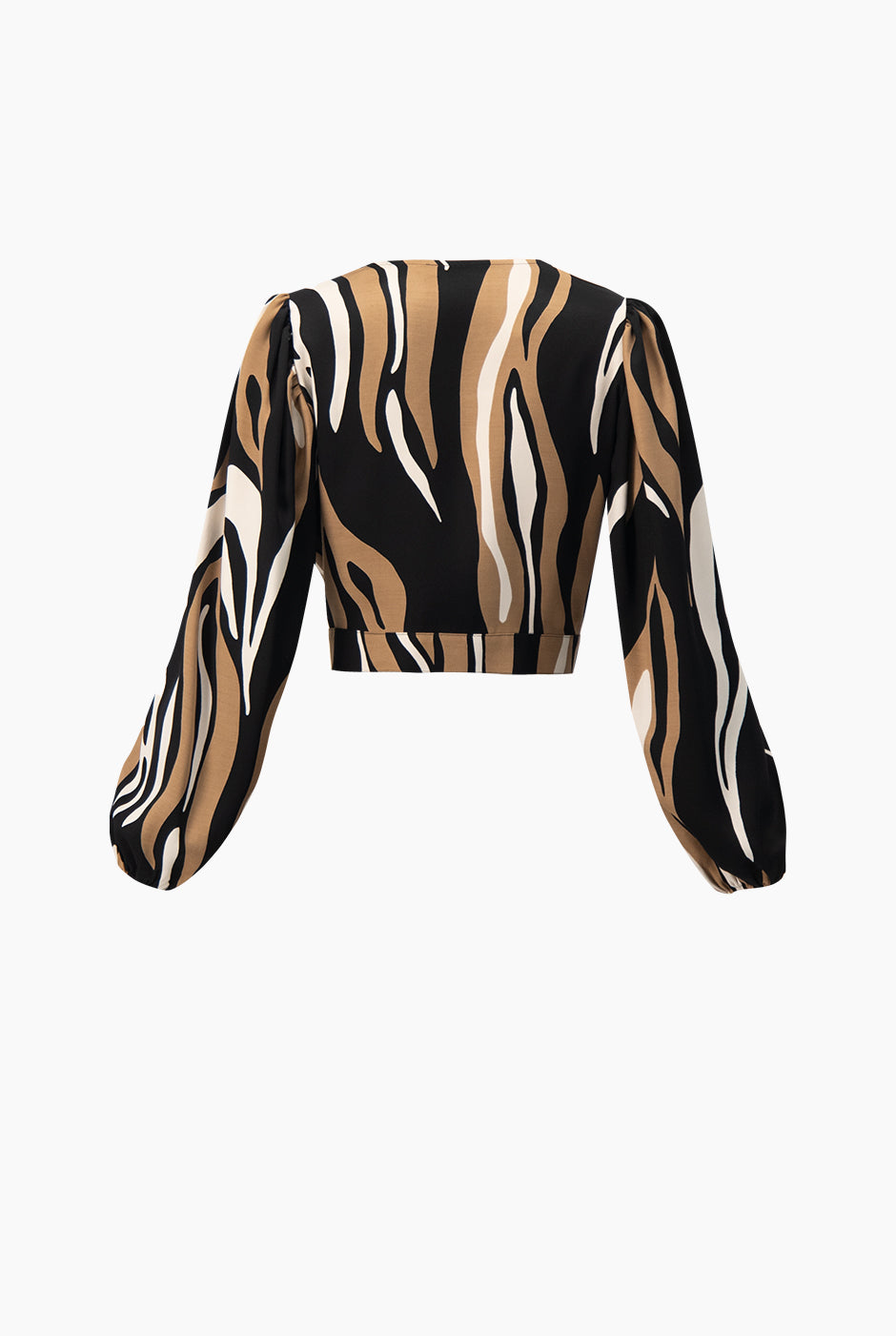 Blusa estampada de manga tipo farol