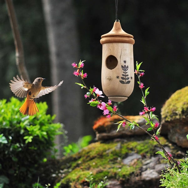 🔥Last Day Promotion-[SAVE 50% OFF]--Handmade Wooden Hummingbird House-Gift for Nature Lovers