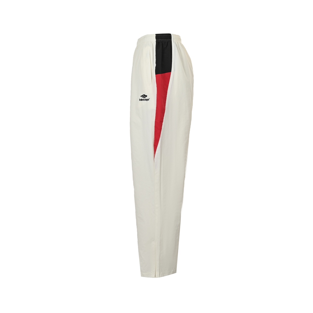 Balenciaga 24Fw white and red stitching sports trousers