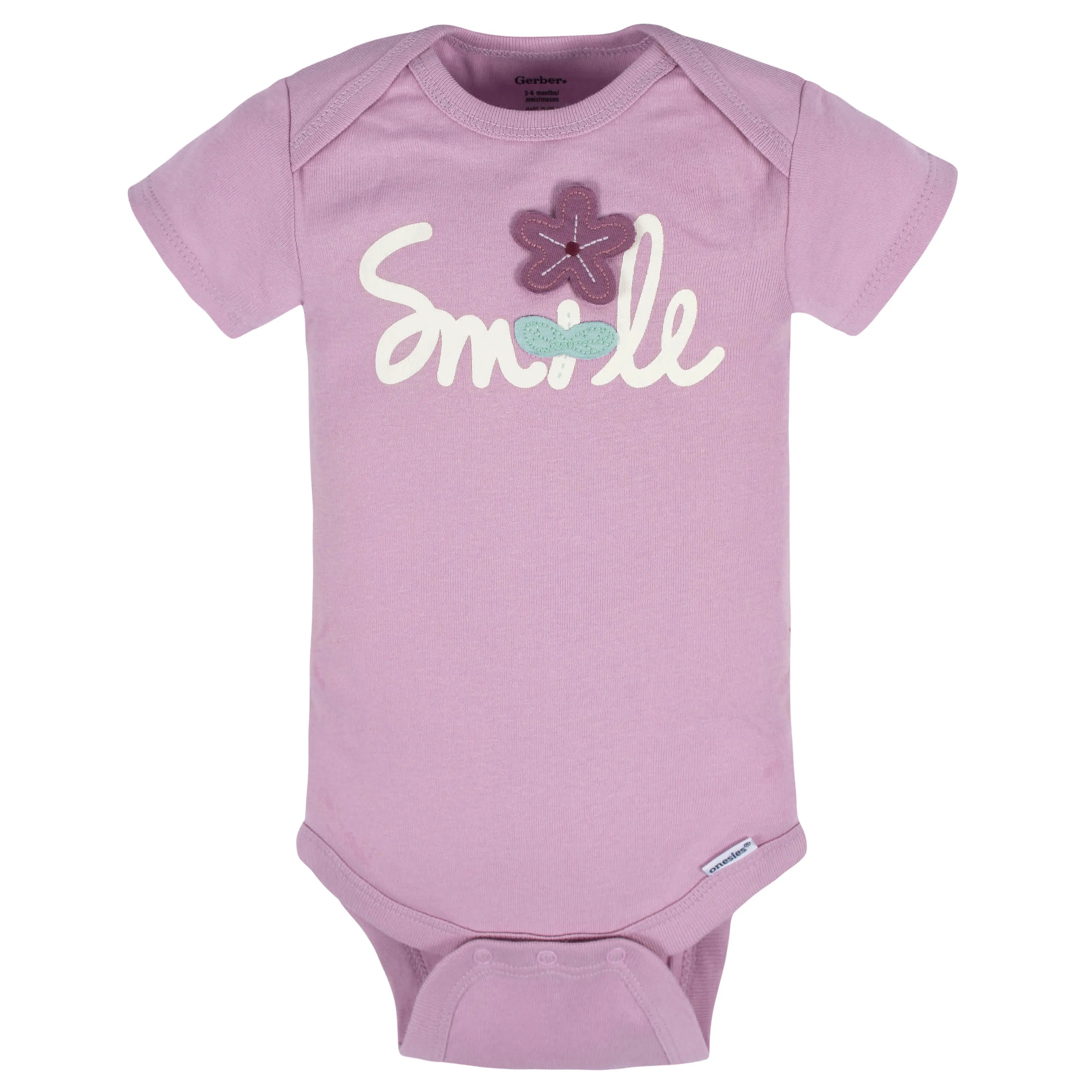 8-Pack Baby Girls Lavender Garden Onesies Bodysuits