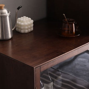 PAIGE SWEDEN Glass Display Solid Wood Living Room Cabinet Modern Minimalist