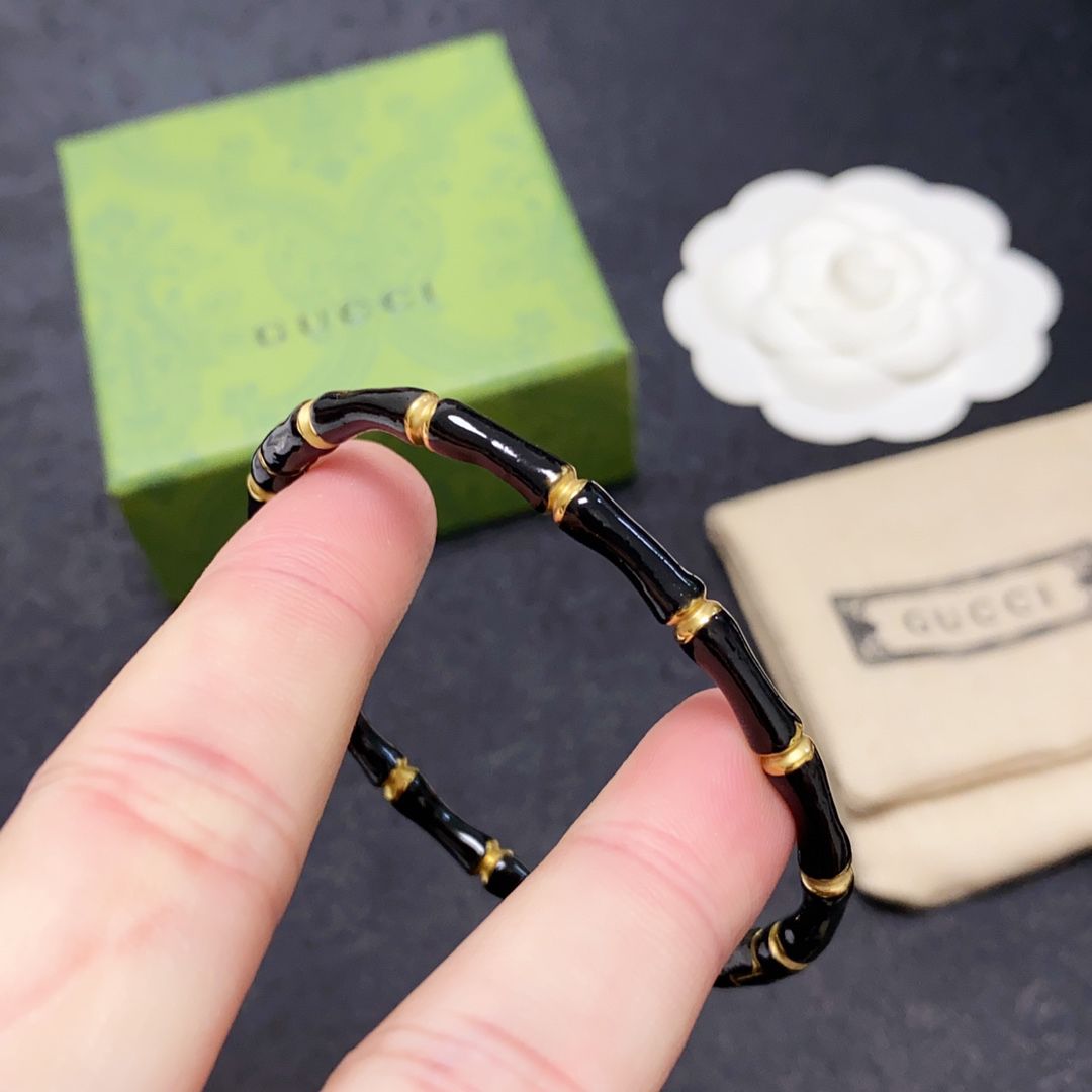 Gucci black bamboo bracelet