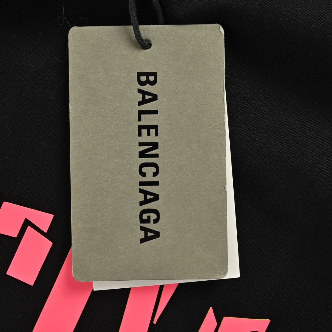 Balenciaga 24ss silicone rubber strip logo short sleeve