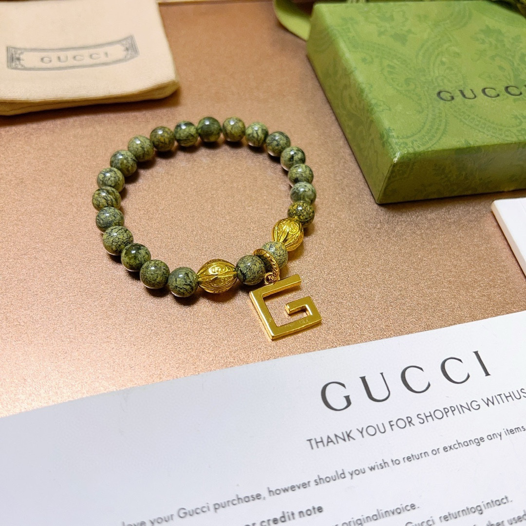 Gucci Natural Stone Herba Rosmarine Bracelet