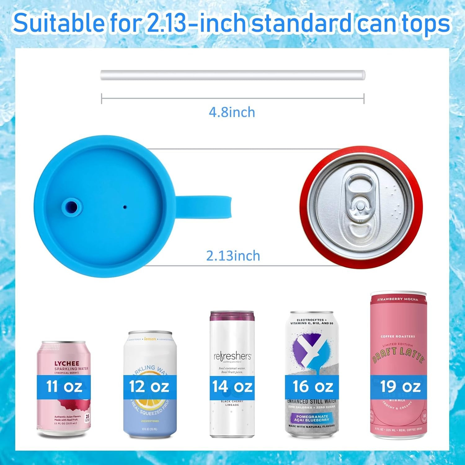🔥On sale🔥Reusable jar lid with straw
