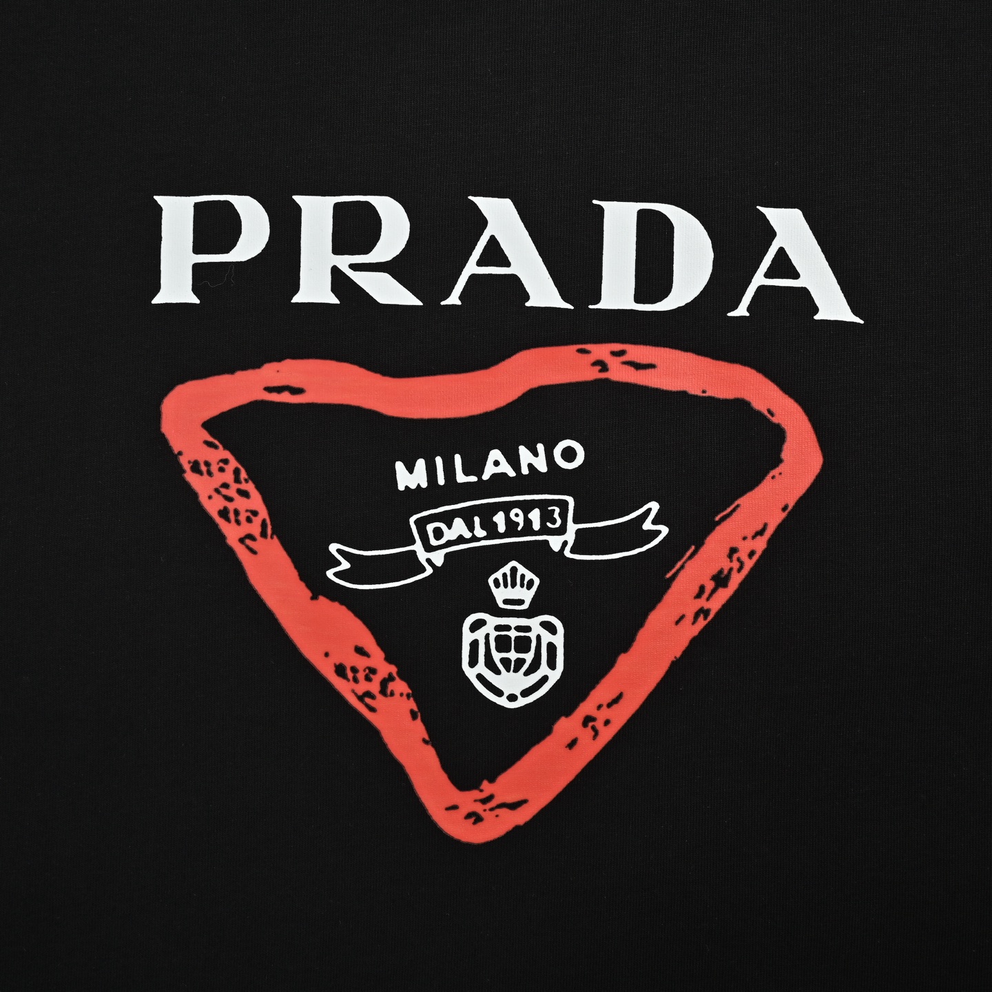 Prada 25ss triangle logo crown short sleeve
