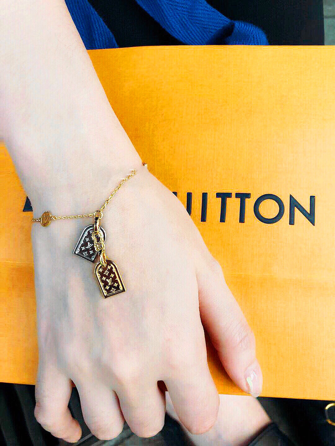 Louis Vuitton Nanogram Two-tone Logo Tag Necklace