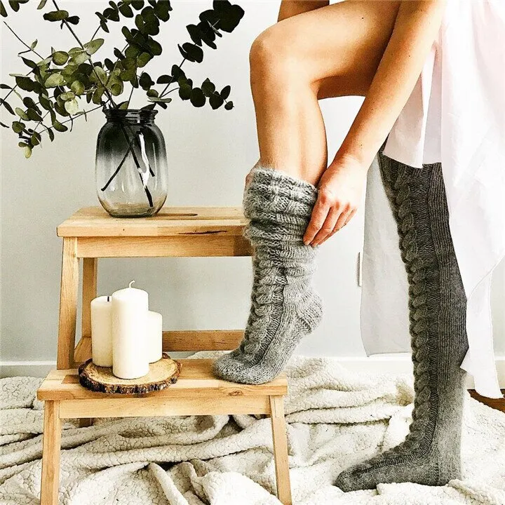 🎄WINTER ON SALE🎄2024 Warm Over Knee Extra Long Knitted Socks