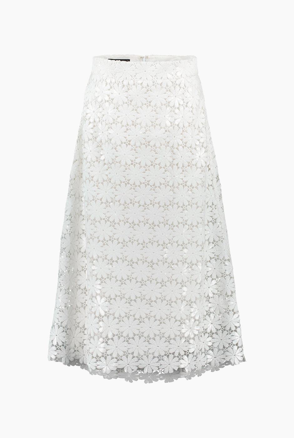 Falda larga con pretina y estampado floral