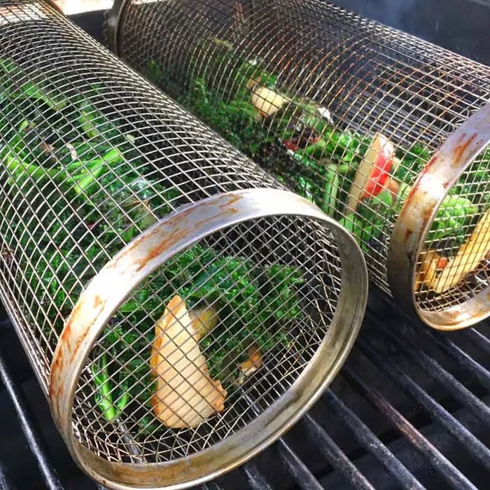 Rotating drum grill🔥 (a must-have for parties)