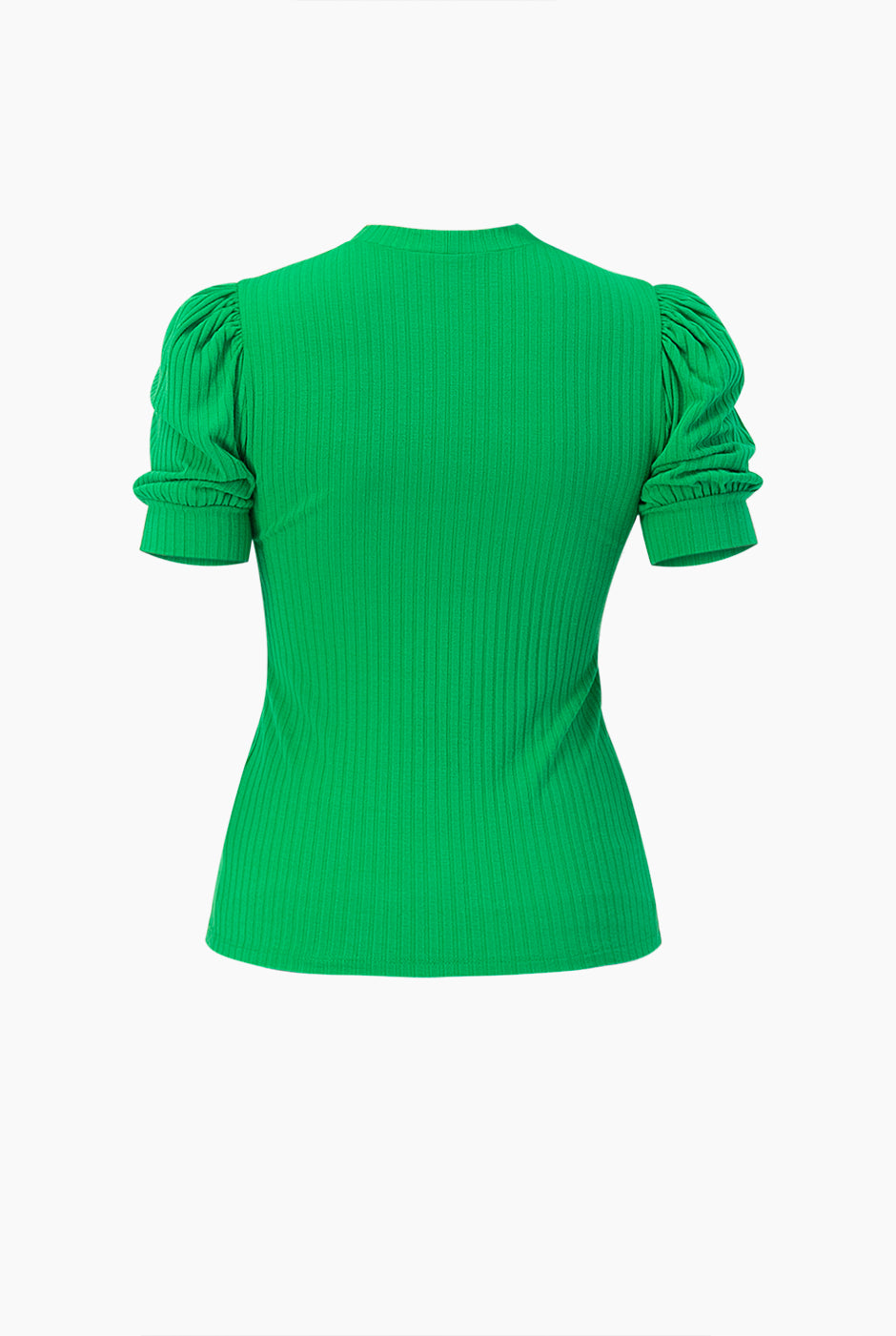 Blusa de cuello redondo verde