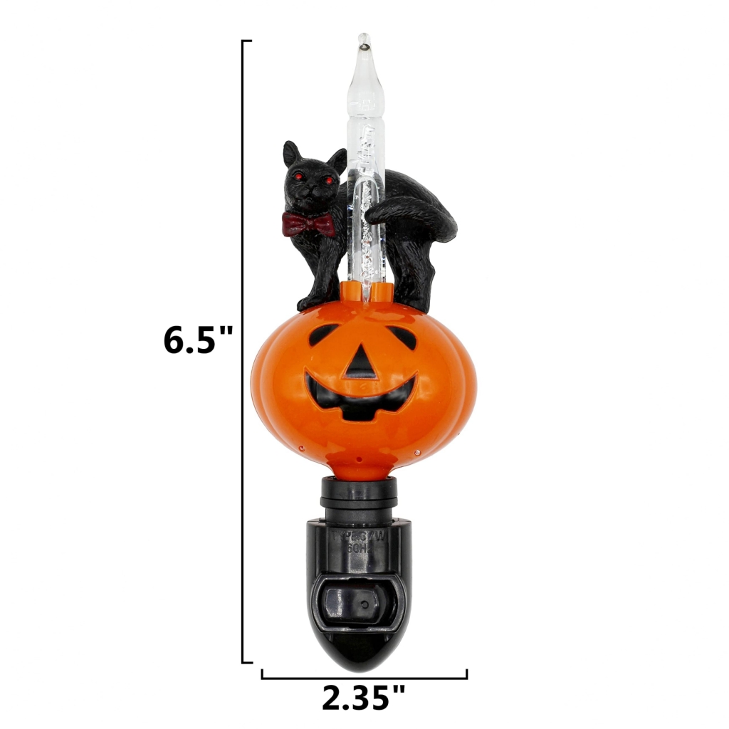 💥ON SALE💥Halloween Pumpkin Jack O' Lantern & Black Cat Bubble Night🎃💡