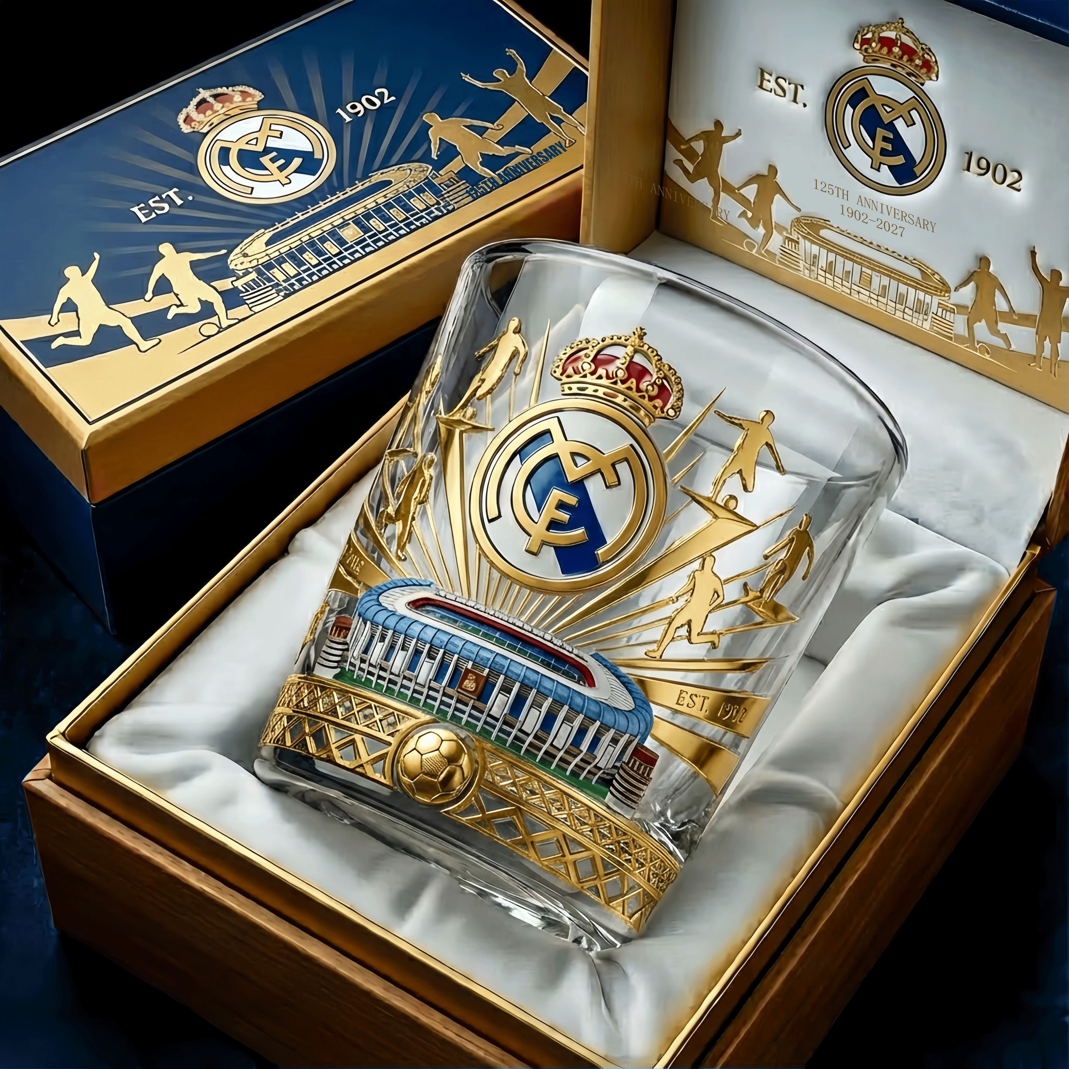 Real Madrid 125th Anniversary Commemorative Whiskey Glass
