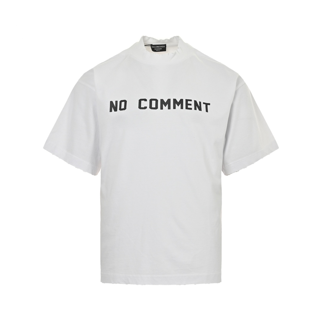 Balenciaga No Comments Cracked Print Ripped Short Sleeves