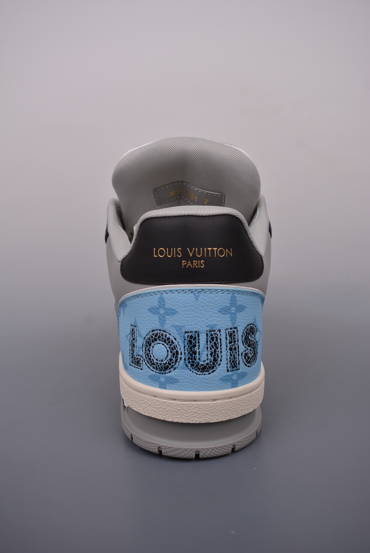 Louis Vuitton Trainer Sneaker Low Black Gray Blue 1AC50W