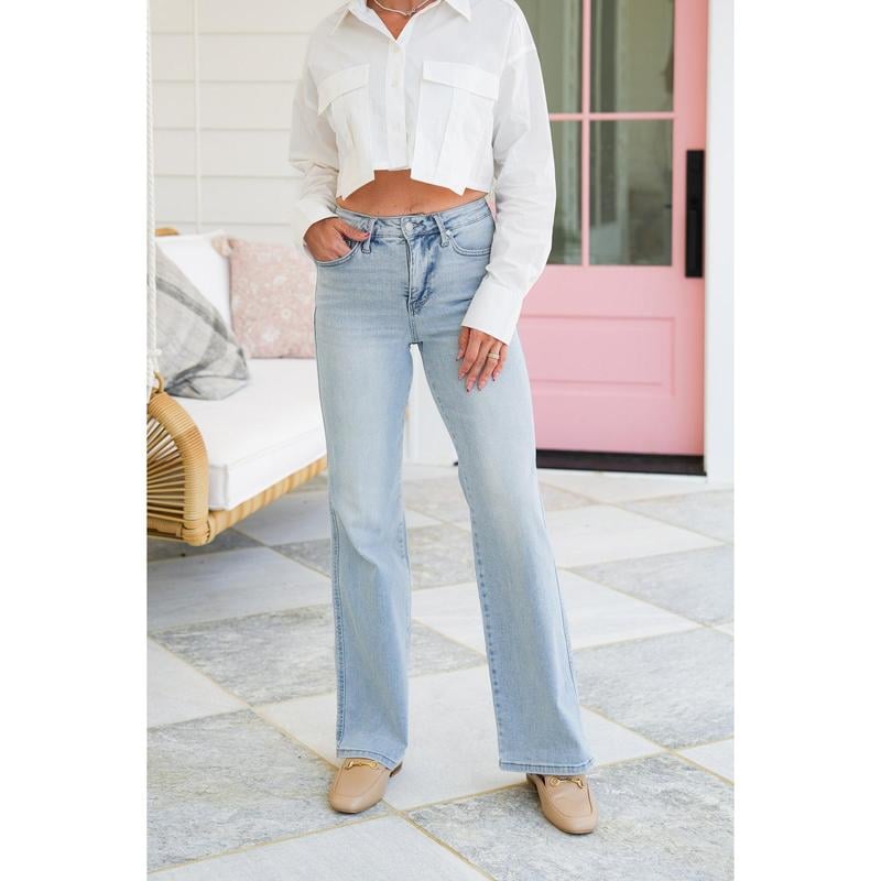 🏆BBL Vintage Wash Plus-Size Jeans -Stretchy, Straight Leg & Butt-Lifting Fit