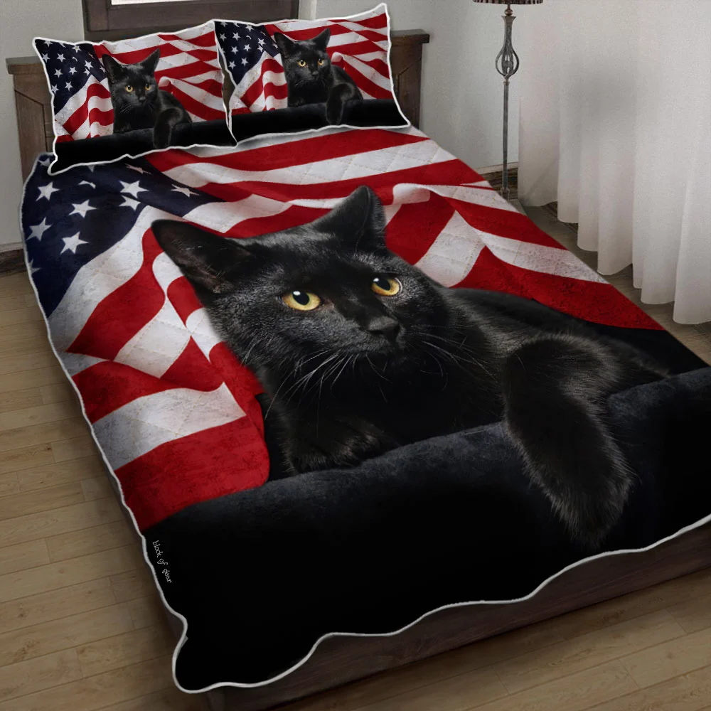 Black Cat American Quilt Bed Set