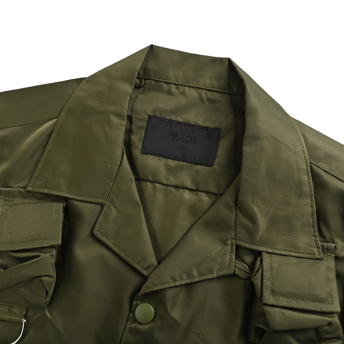 Prada Multi-pocket Technical Nylon Short Sleeve Shirt