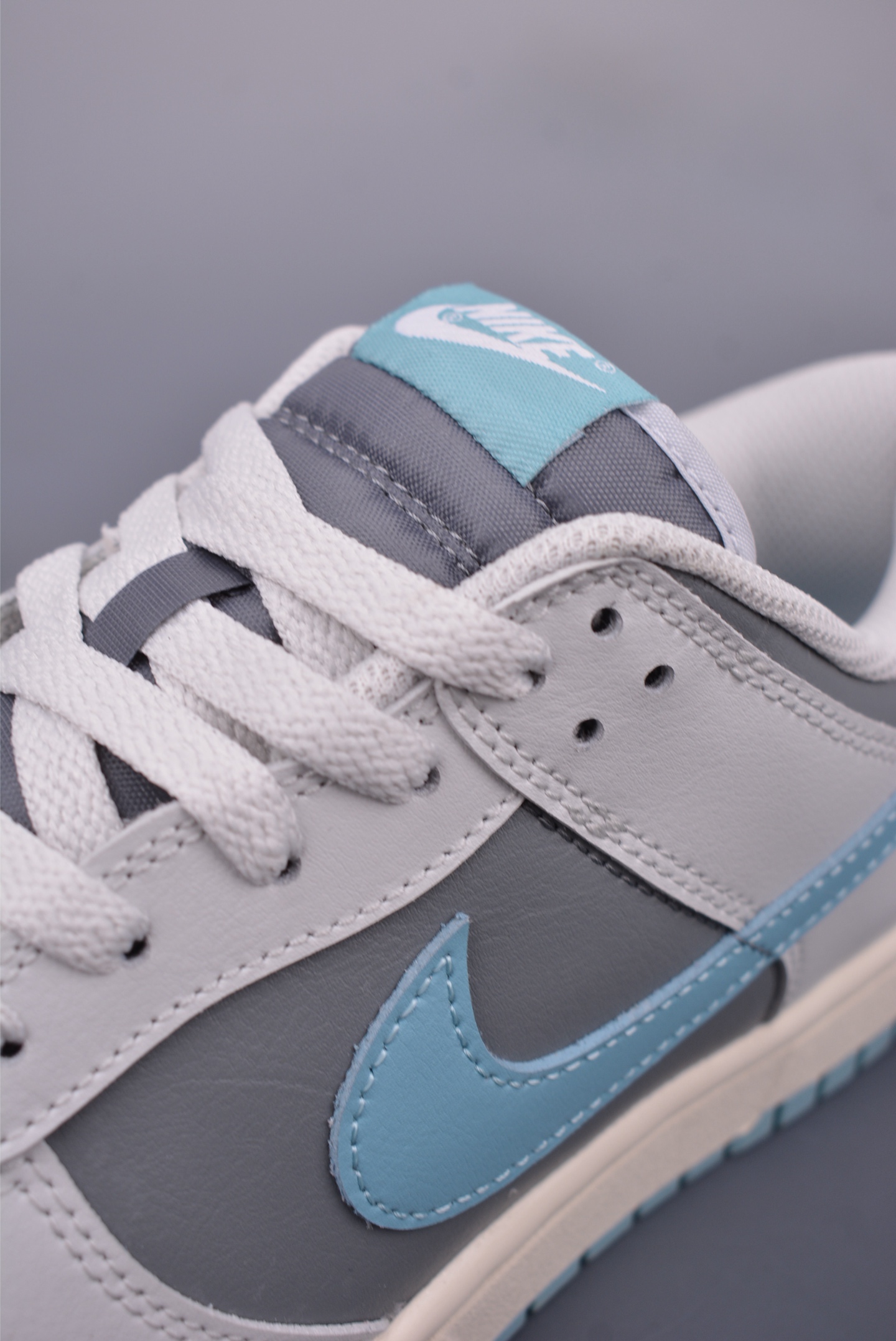 Nike SB Dunk Low Pro PRM sneakers White Gray Light Blue Swoosh HF5441-001