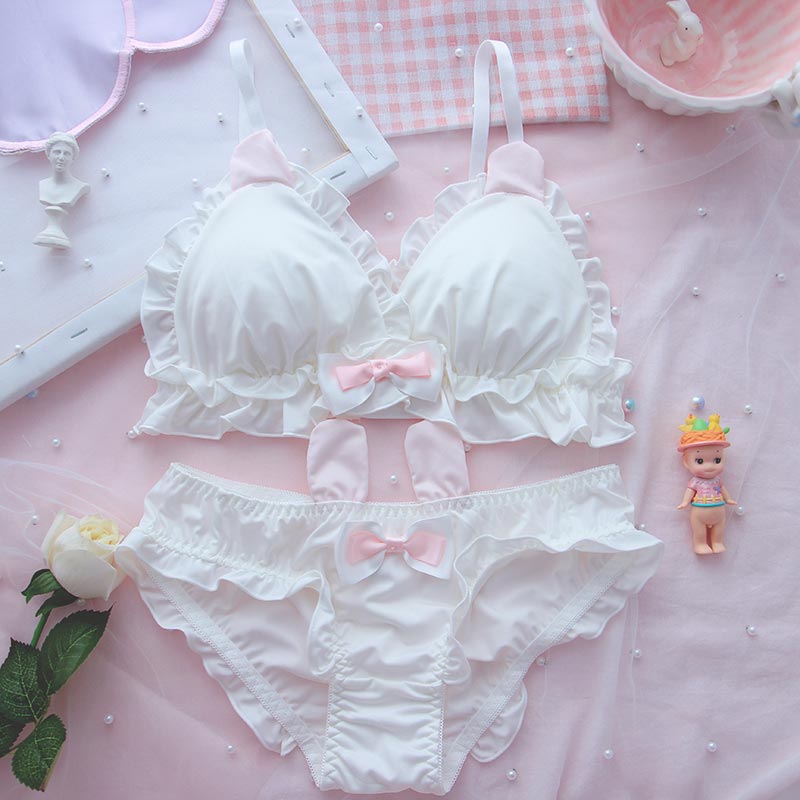 Rabbit Ears Bow knot Lingerie Set