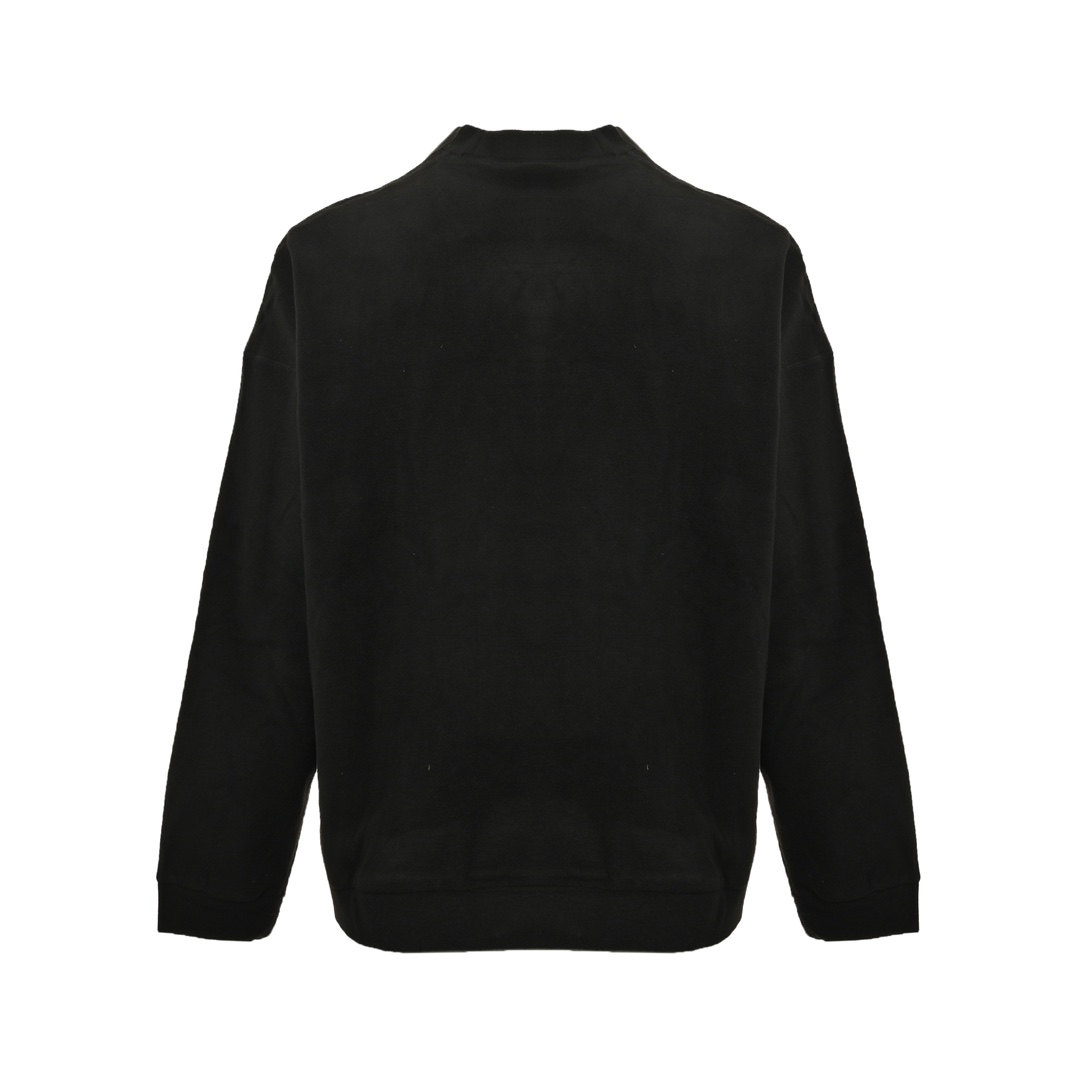 Balenciaga 24Fw polar fleece 3B embroidered crew neck sweatshirt