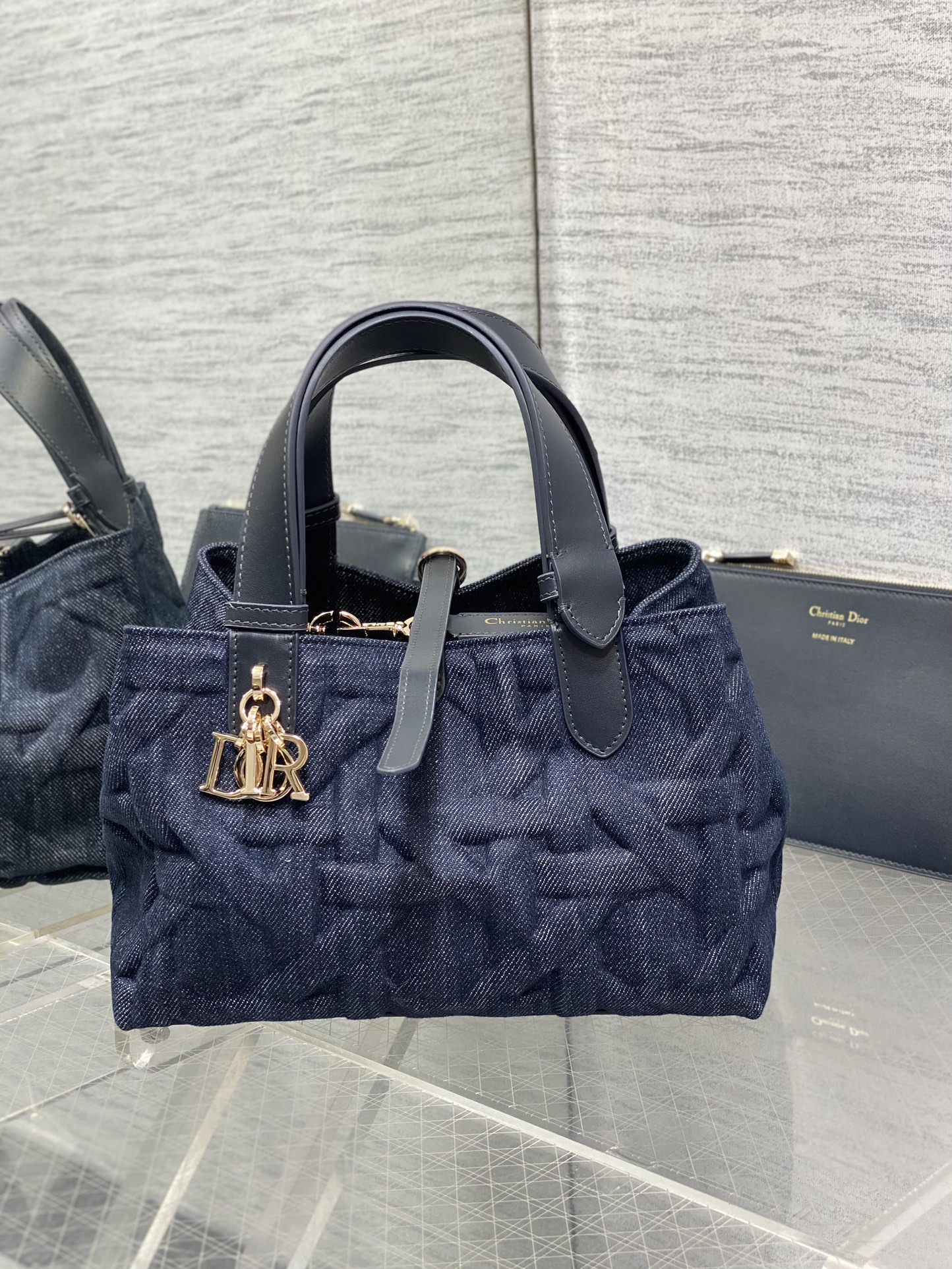 Dior Toujours Embossed Denim Bag