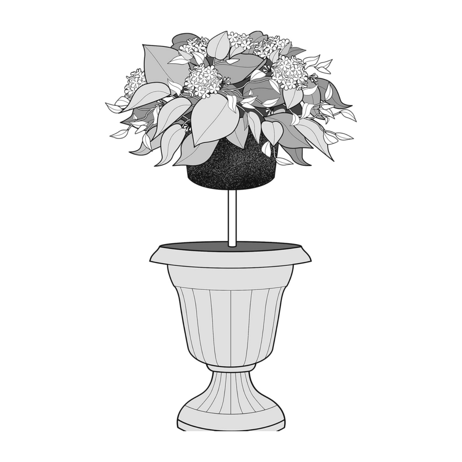 🔥On Sale🔥Artificial Hydrangea Urn Planter and Pot Filler with Adjustable Height