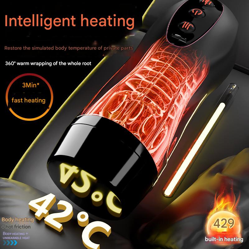 Masturbator Cup for Men Fully Automatic Retractable Heating Masturbator Cup Electric Masturbator Male Adult Products