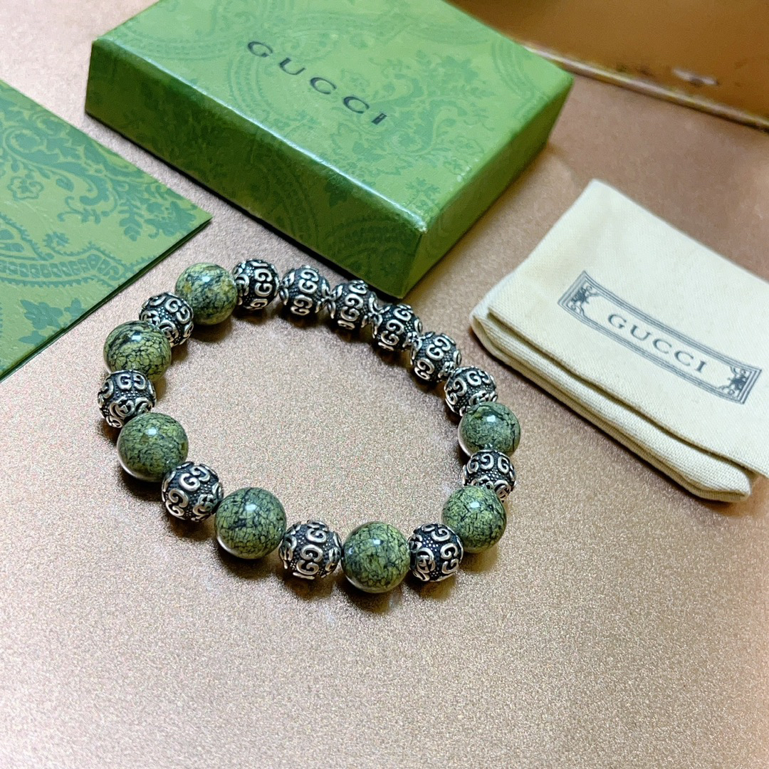 Gucci Natural Stone Herba Rosmarine Bracelet