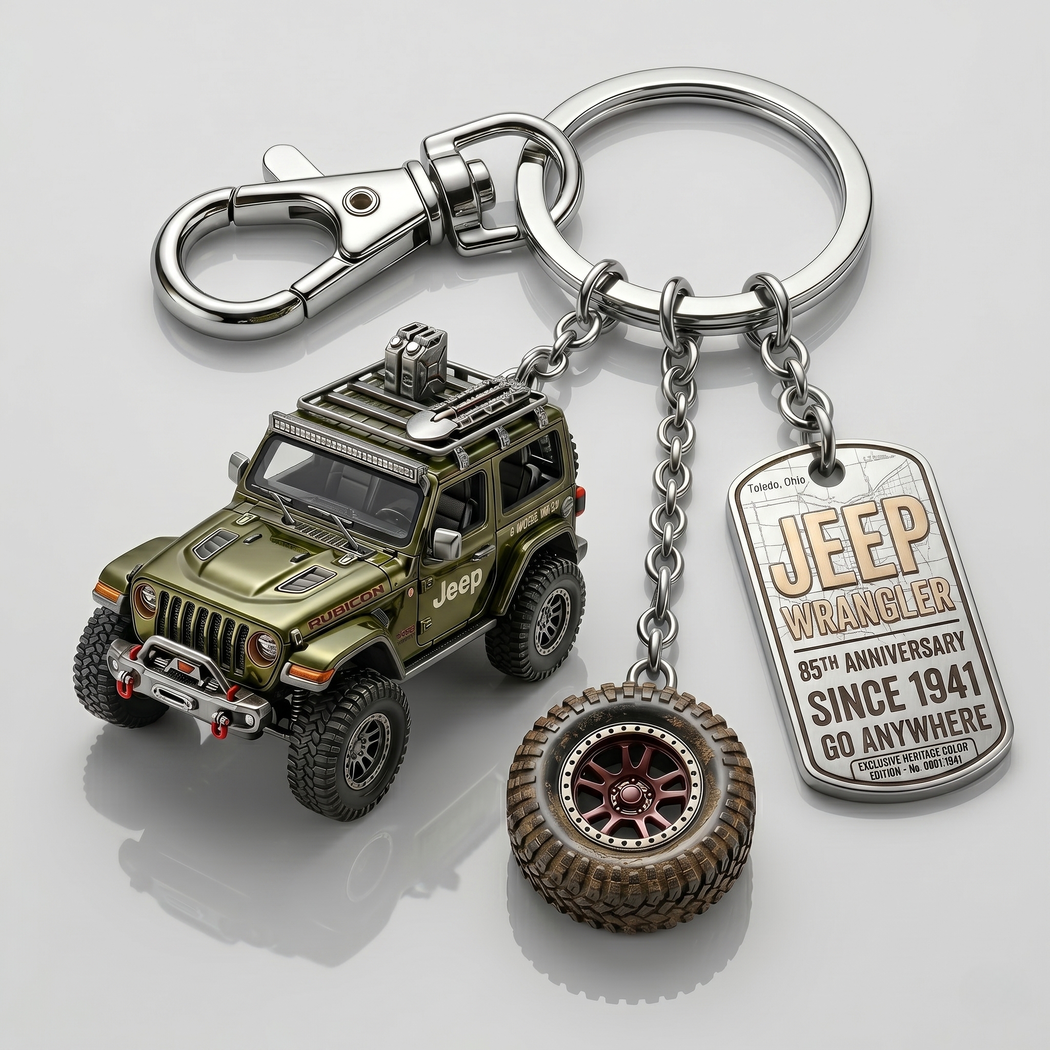 🚙 Jeep 85th: Wrangler Legacy Keychain – Go Anywhere Edition 🗝️