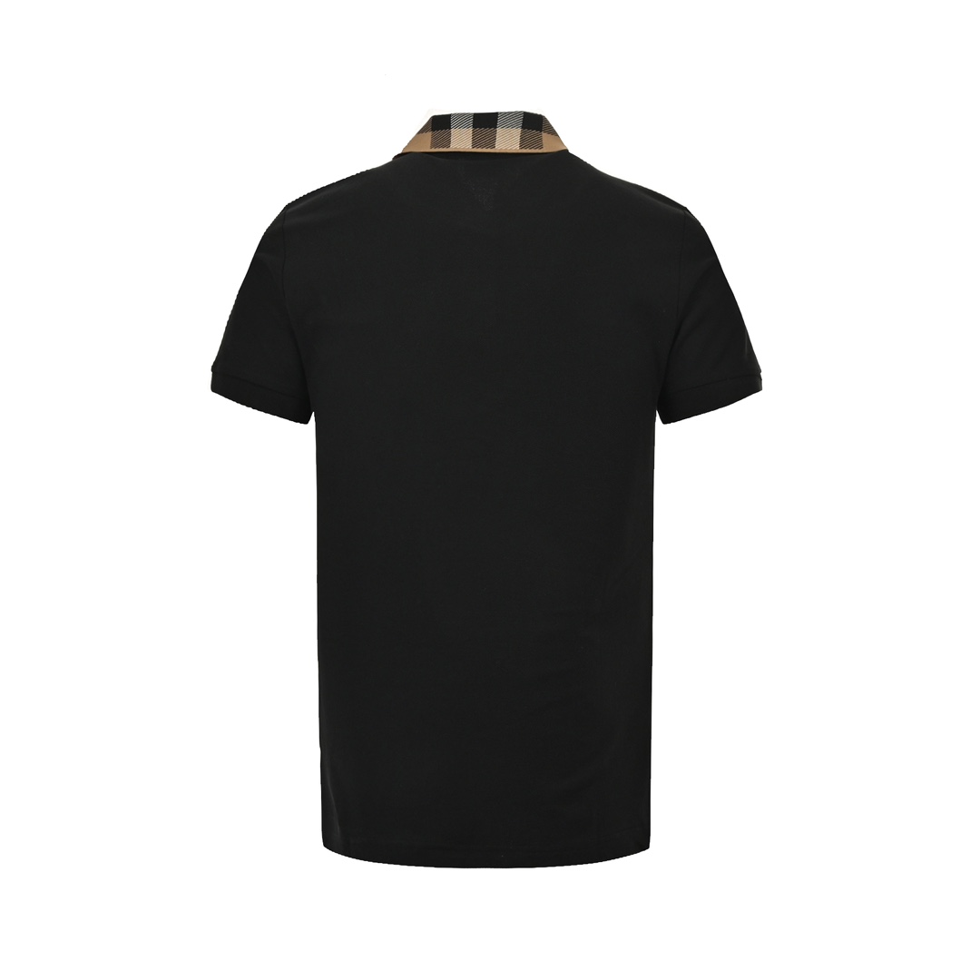 Burberry 24ss check collar Polo short sleeve
