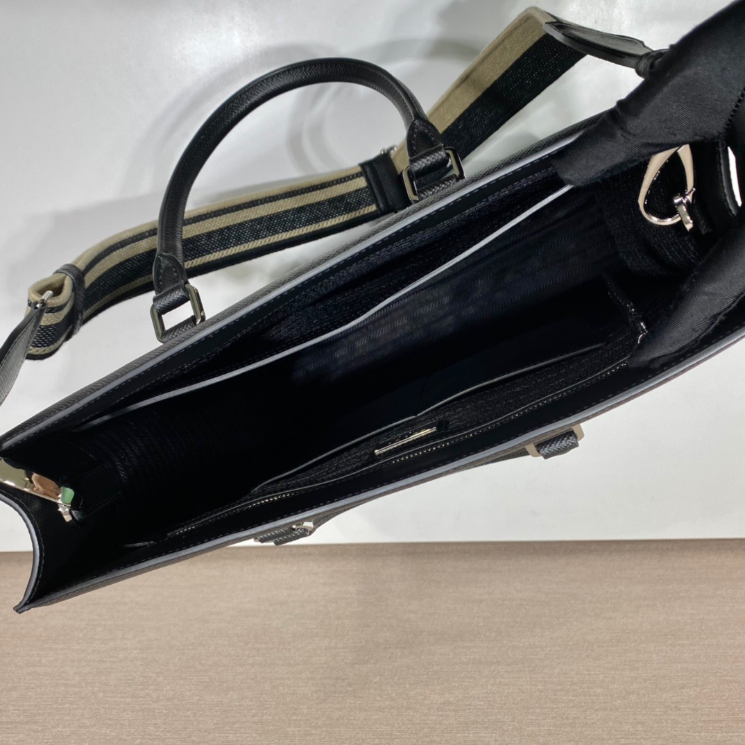 Prada Embroidered Web Tote Bag 2VG084