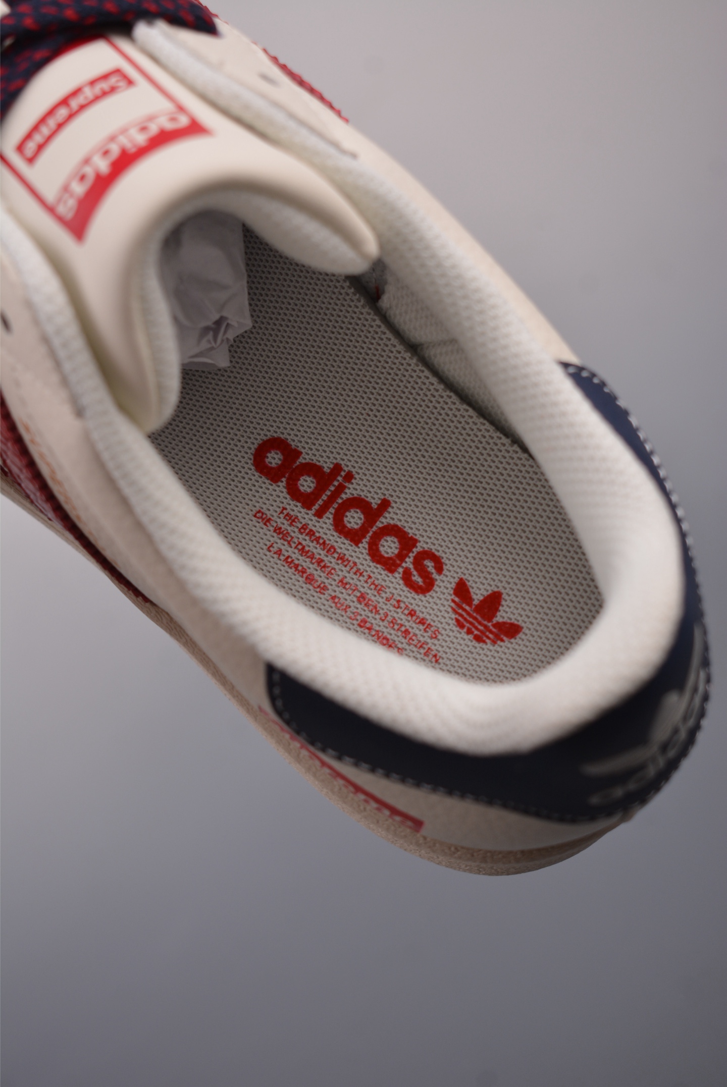 The North Face x Adidas Originals Superstar XLG Off-White Red Blue BZ2521