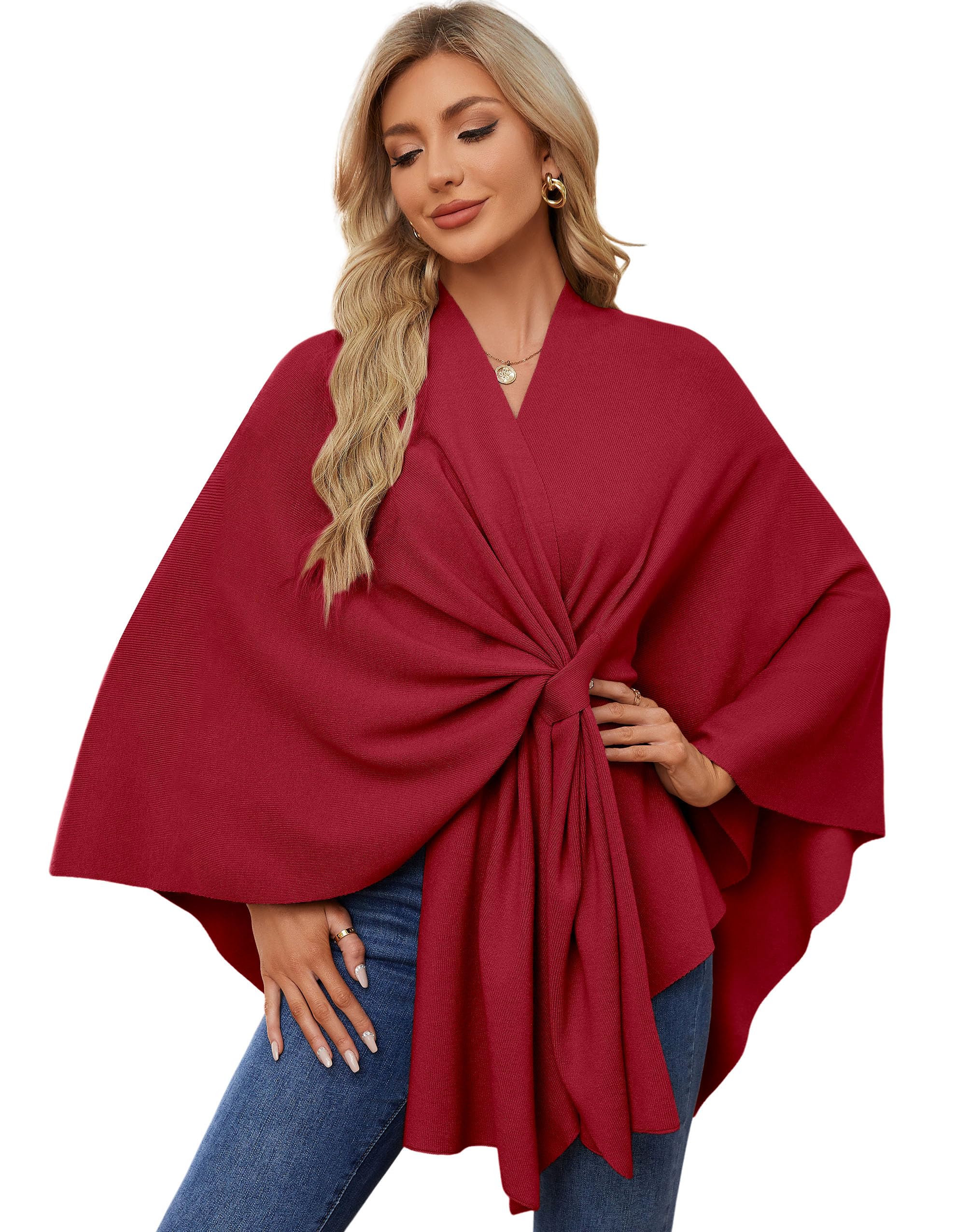 Elegant Shawl Wraps – Soft Open-Front Poncho that Blocks 99% of UV Rays