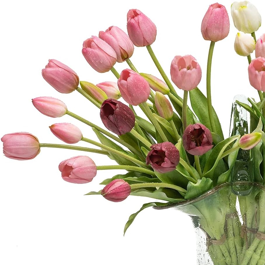 🔥On Sale🔥Artificial Tulips Flowers - Real Touch Latex Bouquet - UV resistant, Waterproof，Windproof