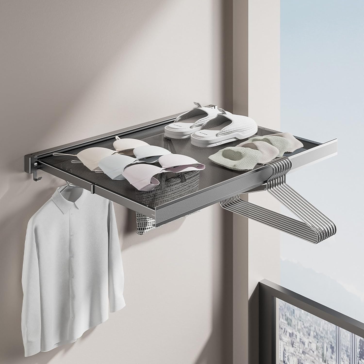 Multi-Function Folding Drying Rack Telescopic