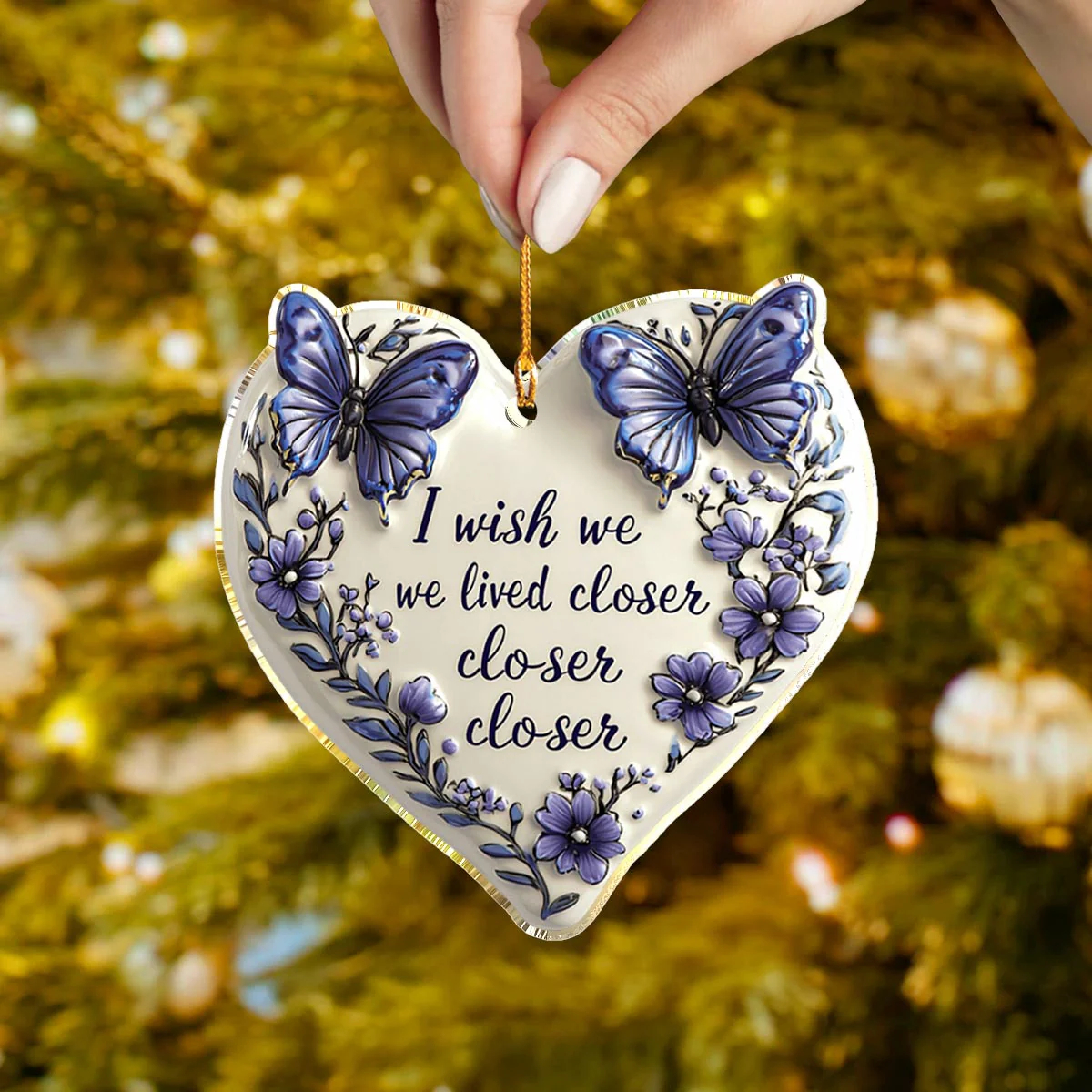 I Miss You Christmas Ornament