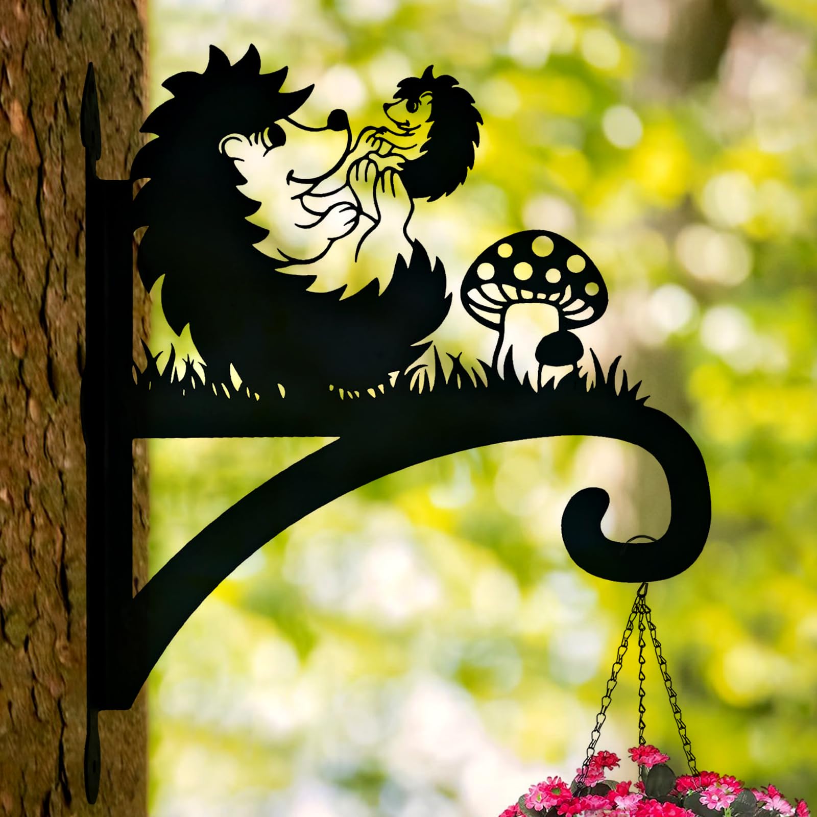 Heavy Duty Iron Animal Silhouette Hanging Brackets - Perfect for Birdfeeders, Lanterns, and Flower Baskets