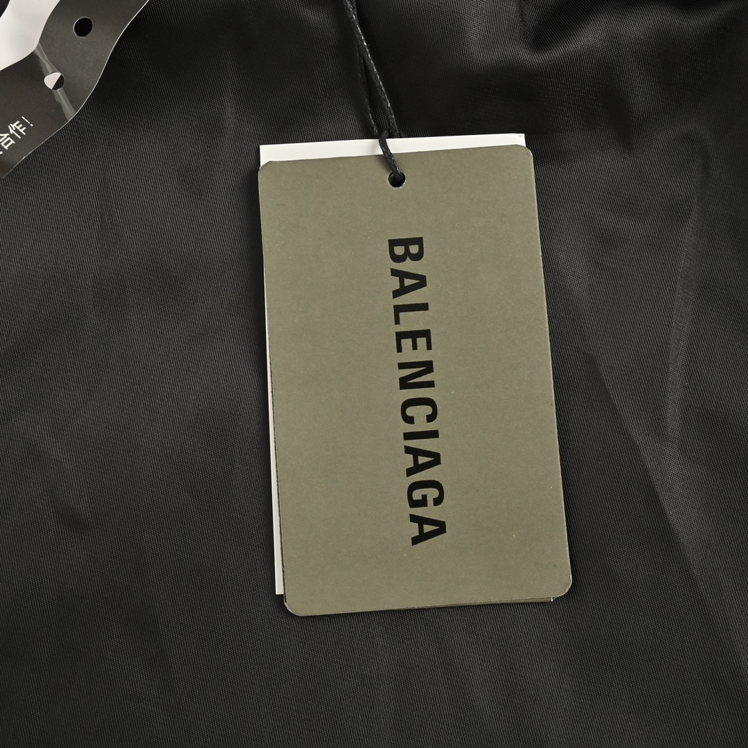 Balenciaga 24Fw tape print hooded trench coat