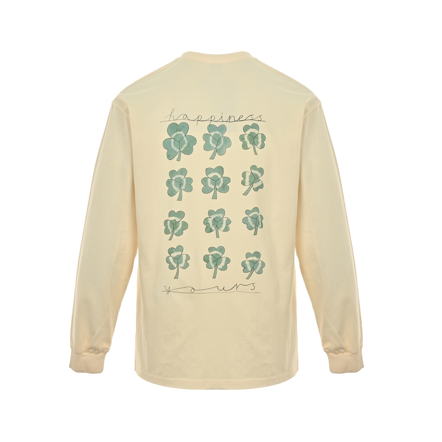 Gucci 25Fw heart leaf plant print long-sleeved T-shirt