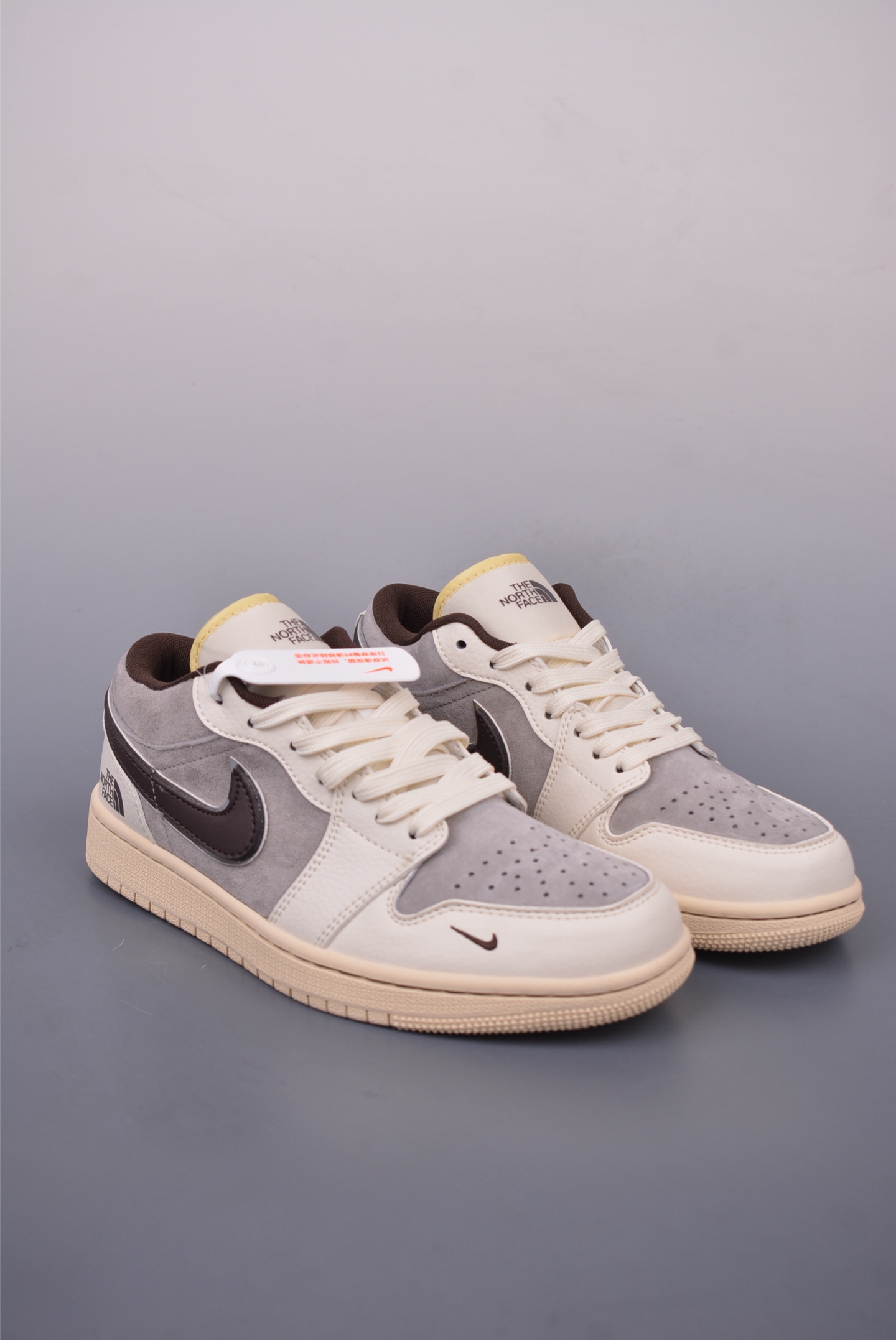 The North Face x Nike Air Jordan 1 Low OGAJ1 Basketball Shoes Beige White Brown XX2408-008