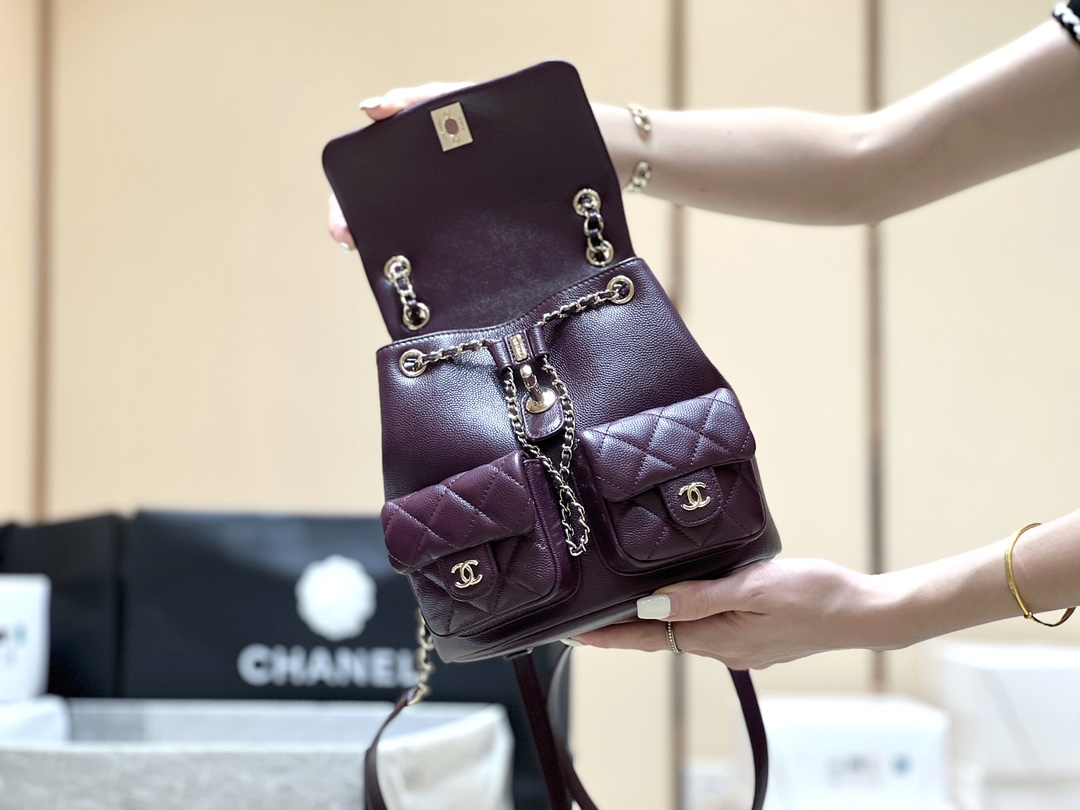 Chanel 24A duma double backpack 3860