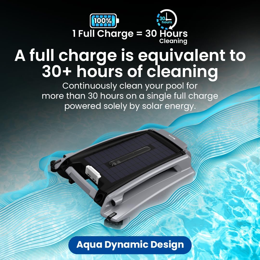 Betta SE Plus Solar Powered Robotic Pool Skimmer with Dual Charging Options