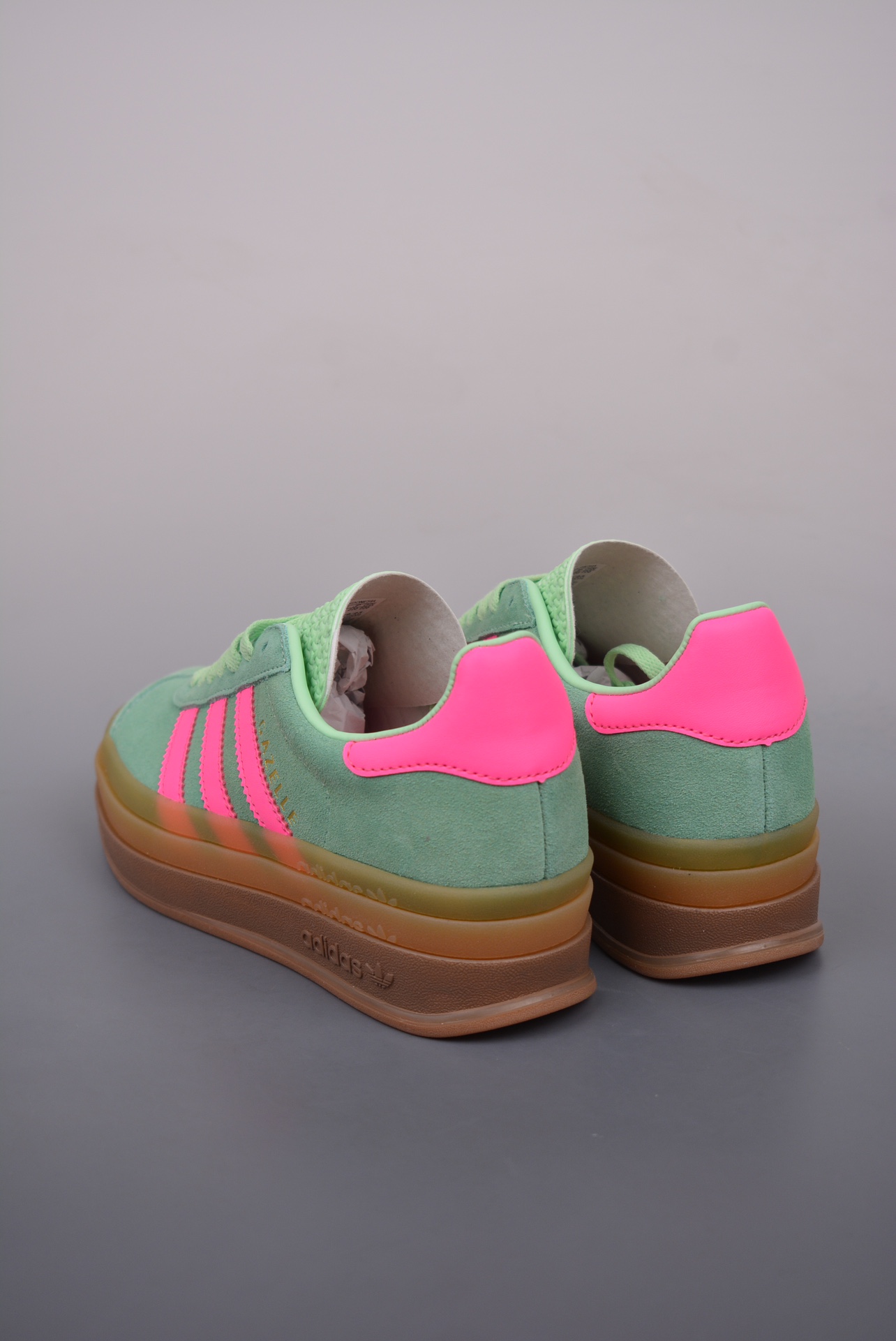Adidas Originals Gazelle Bold W Vanilla Green Pink ID7056
