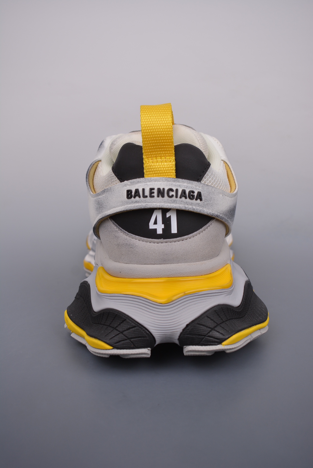 BALENCIAGA Cargo Sneaker 5XL gray and yellow distressed
