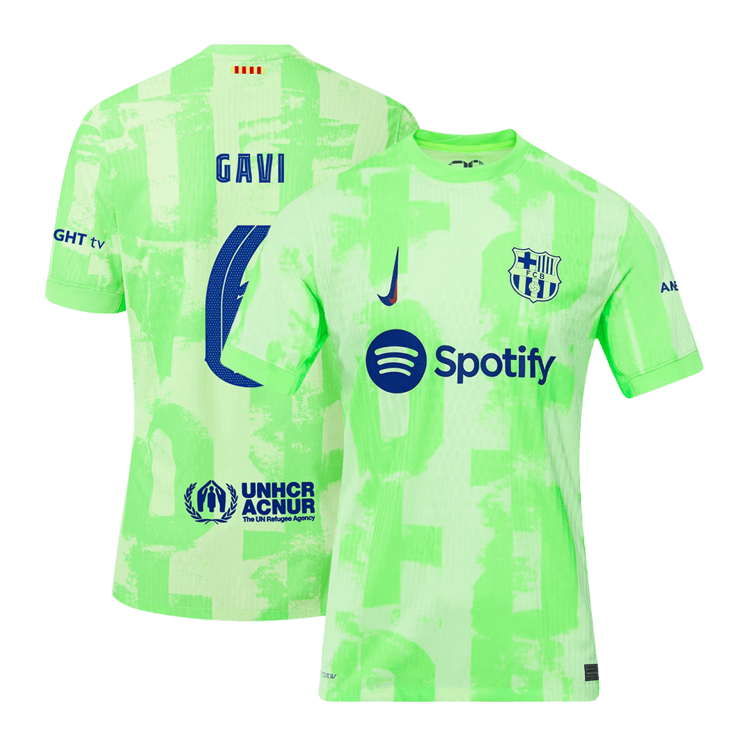 Authentic GAVI #6 Barcelona Third Away Football Shirt 2024/25 UCL