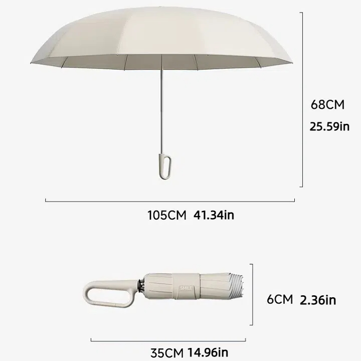 ☂️☂️Buckle umbrella, reflective safety strip, sturdy and windproof, travel-friendly